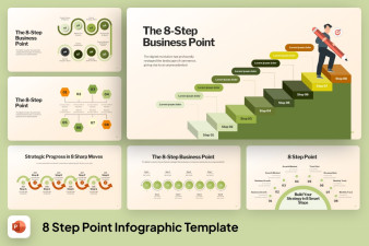 8 step point Infographic PowerPoint Template